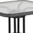 28'' Square Tempered Metal Table with Rattan Edging-1930915811
