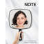 Très grand miroir à main avec poignée - réflexion HD sans distorsion, miroir portatif noir de 12,4 po x 9 po pour le rasage, le maquillage et le style - fixation murale ou portative