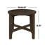 Table de bout ronde en bois massif brun foncé