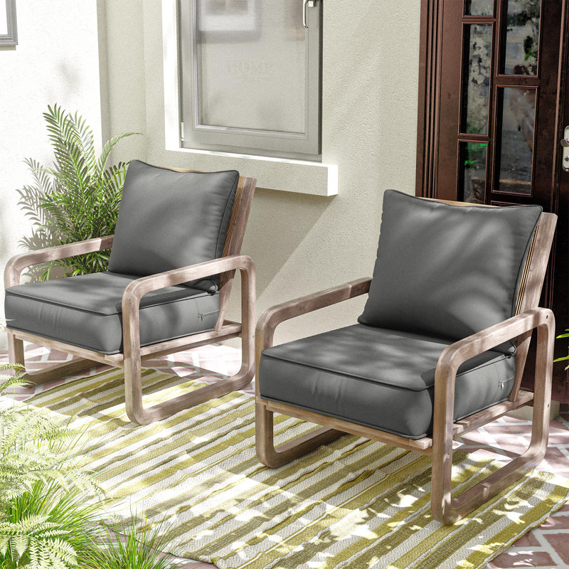 Outdoor Seat / Back Cushion, 19" W x 19" D, Light Gray