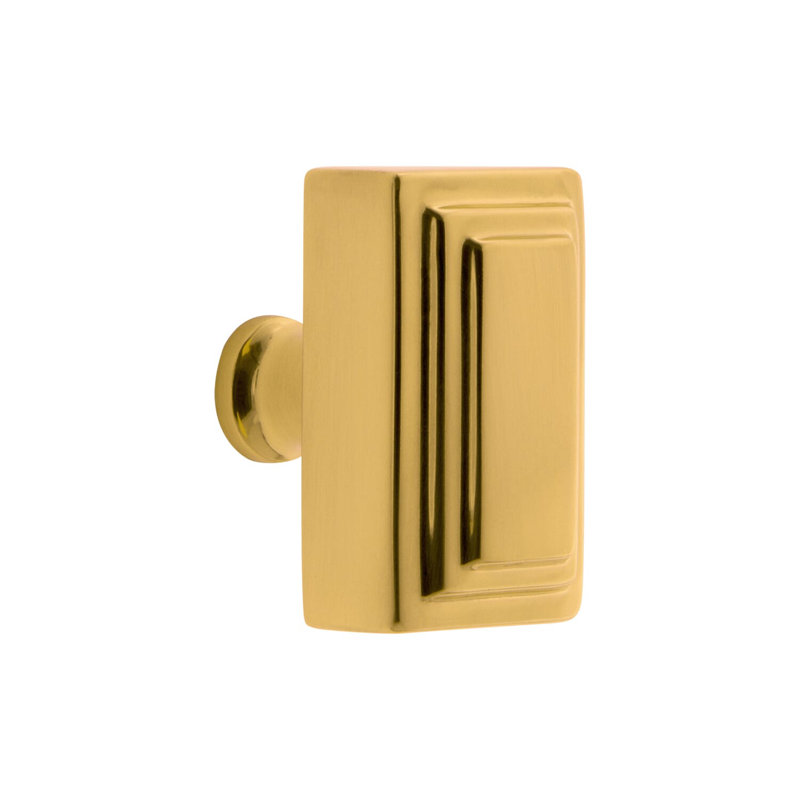 Carré Rectangular Cabinet Knob, Lifetime Brass