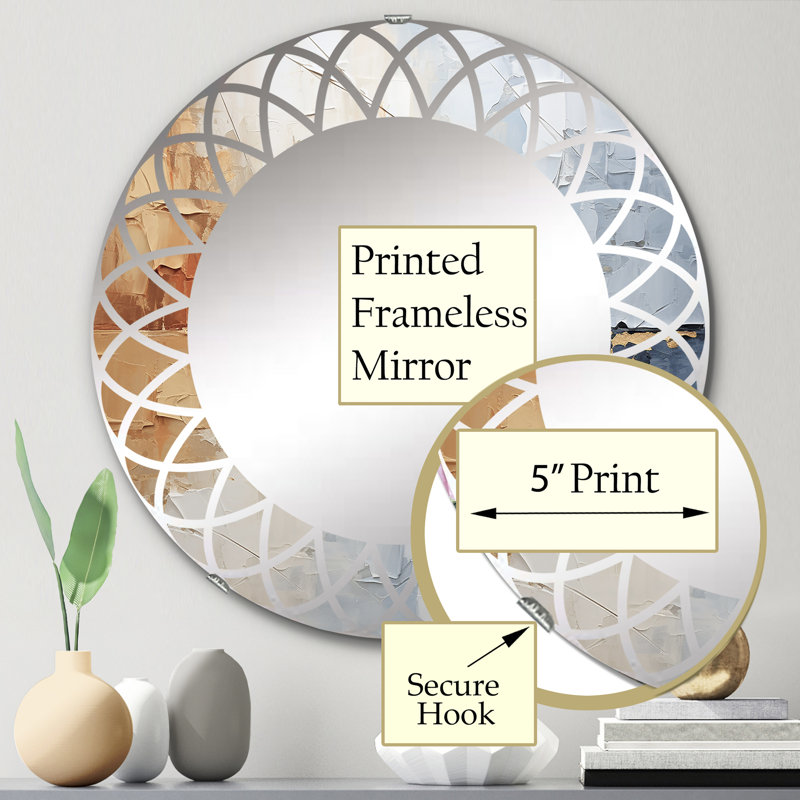 Miroir mural rond Ciocia - Paysages, 24 po x 24 po