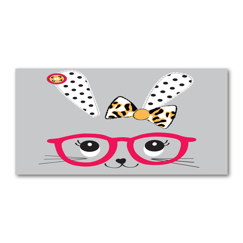 Rabbit With Glasses - Wrapped Canvas Print