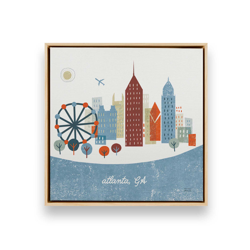 «Atlanta» par Michael Mullan, reproduction d'art, H 36 po x l 36 po, Framed Print without Mat, Érable