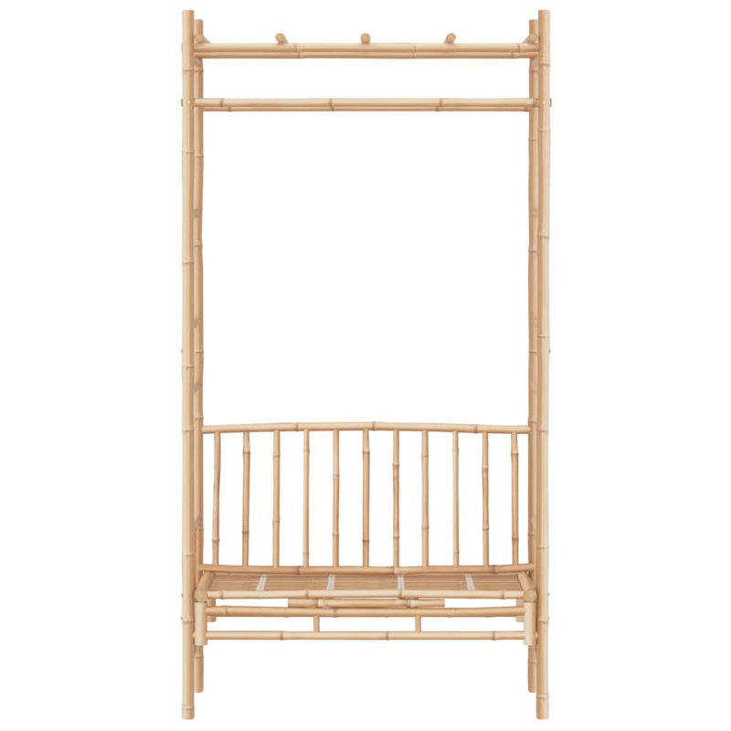  Patio Bench With Pergola 45.7" Bamboo