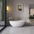 71 Inch Artificial Stone Solid Surface Freestanding Bathroom Bathtub