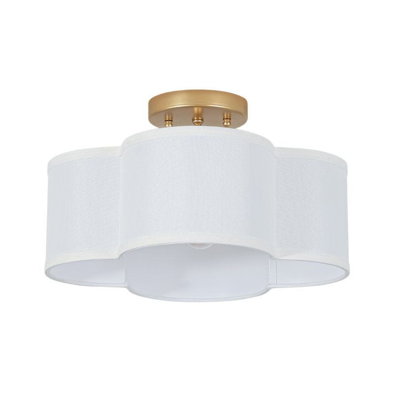 Plafonnier semi-encastré en tissu 4 lumières