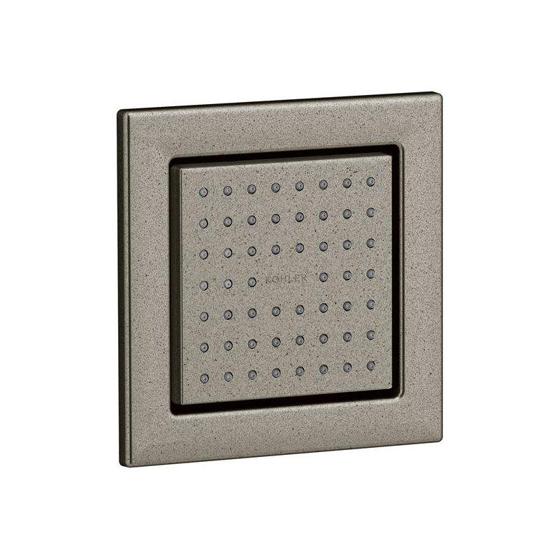 WaterTile Square Adjustable Body Spray, Vintage Nickel
