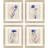 Blue Folk Garden Framed Art