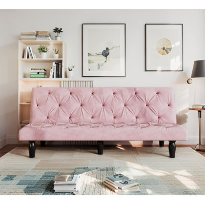 66" Velvet Convertible Sofa Bed - 3 Adjustable Positions For Living Room/Apartment/Bedroom? by House of Hampton