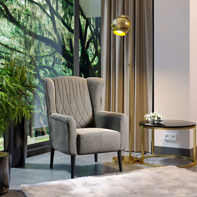 Slawson Upholstered Armchair, Beige