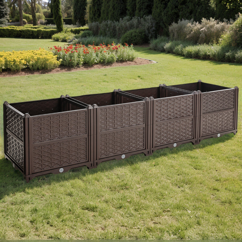 Boîte à fleurs modulaire en plastique