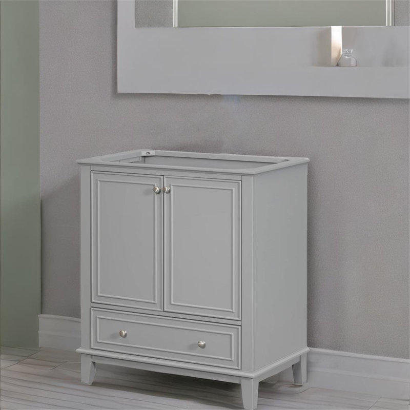 Base de meuble-lavabo simple 29,5 po seulement, Gris
