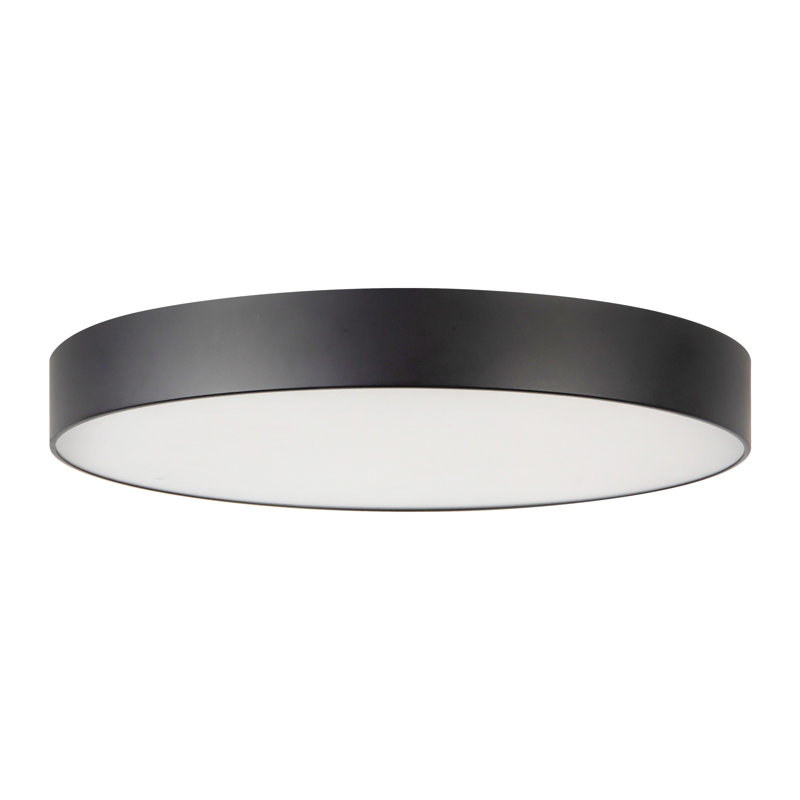 Musa 11-in Black dimmable LED Flush Mount, Matte Black