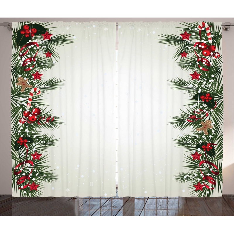 Semi-Sheer Rod Pocket Curtain Panels, 54" x 108"