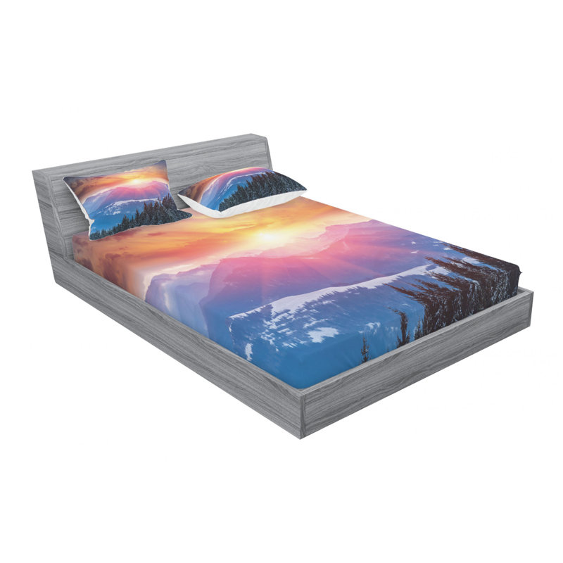 Microfiber Sheet Set, Queen Sheet Set with Fitted Sheet