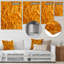 «Sunset Reverie Abstract Collages II», art mural abstrait en métal-1359736788
