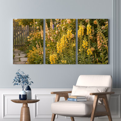Fleur, jardin, paysage, toile tendue, reproduction d'art sur toile, ensemble de 3, pour salon, chambre à coucher, décoration intérieure