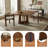 47" Farmhouse Round Dining Table with Wood Grain Finish, MDF Construction, Seats 4, 300 lbs Capacity