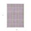 Tapis d'intérieur lavable mauve à motif écossais 9 pi x 12 pi