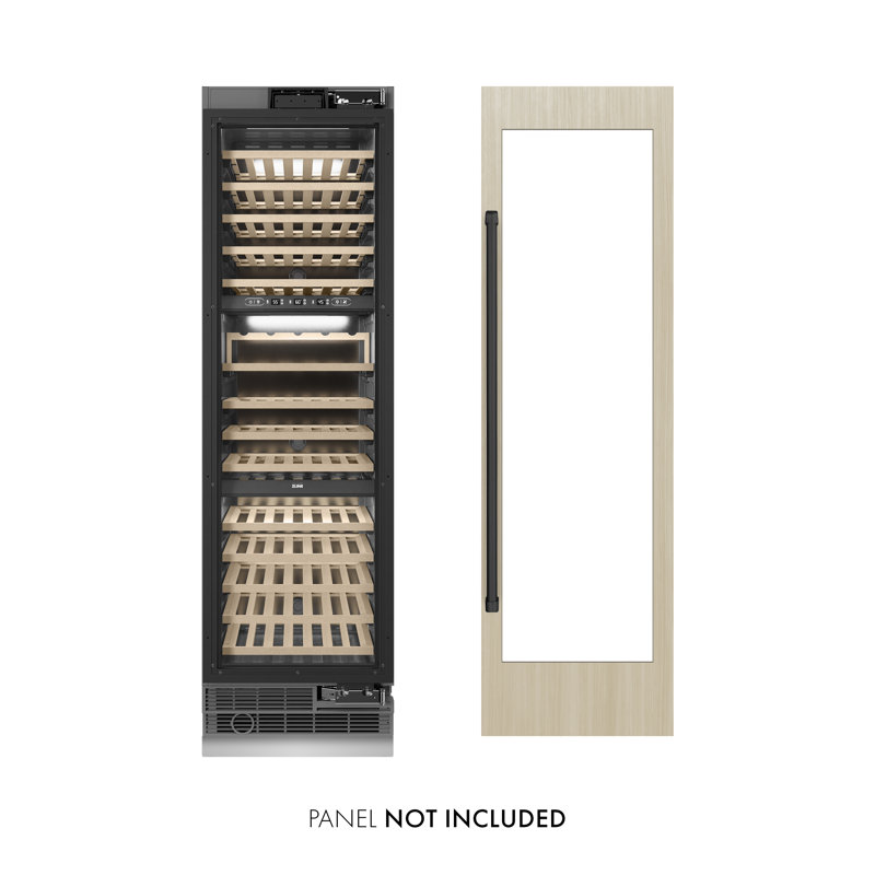 ZLINE Autograph 24 in. Triple Zone 100 Bottle Panel Ready Column Wine Cooler, Matte Black