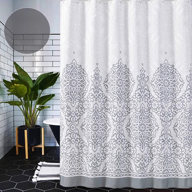 Rideau de douche avec crochets inclus, H 71 po x l 59 po