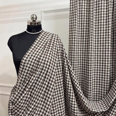 Tissu Gingham par Yard en tissu de coton à carreaux en poly