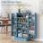 41" Kitchen Pantry Cabinet , Blue, 12 Door Shelves, 5 Shelving With Adjustable For Better Storage By Levels