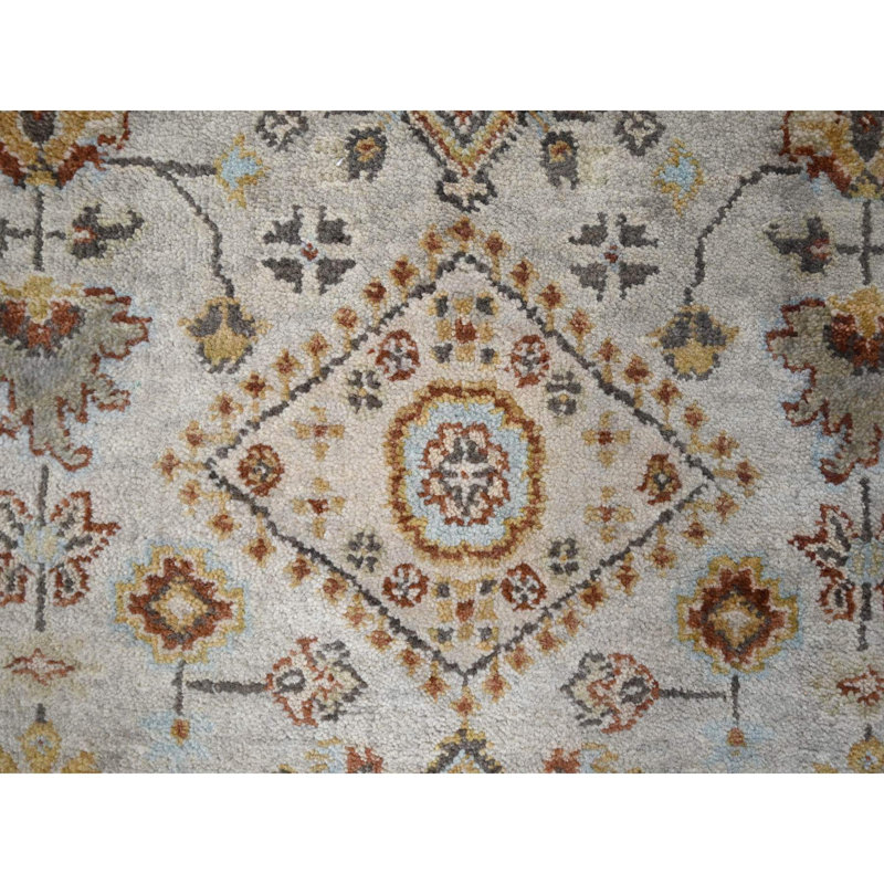 Tapis de couloir gris en laine noué à la main de style Karjihooz 2 pi 8 po x 12 pi 9310D2C22A2741B882EC5179158EC08E