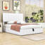 Lit plateforme tapissier avec rangement robuste Laurissa
