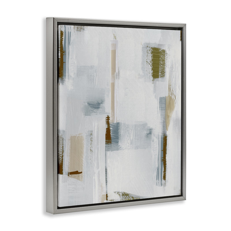 «Abstract with Subtle Forms», art mural encadré flottant noir par Susan Jill, Cadre flottant gris lustré, H 21 po x l 17 po