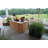 AllModern Knightly 64'' W 255 Gallons Water Resistant Solid Wood Teak Deck Box in Brown