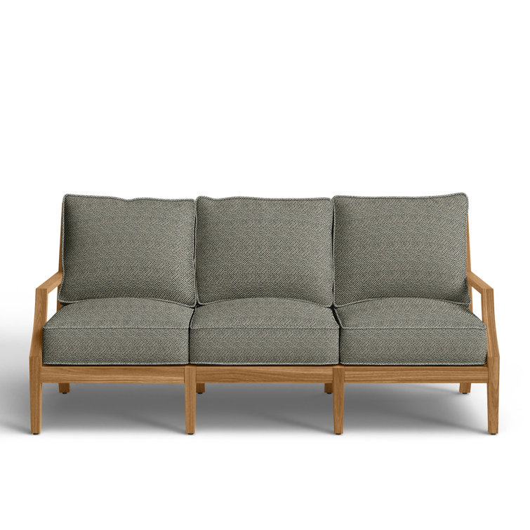 Haley Teak Outdoor Lattice Back Sofa