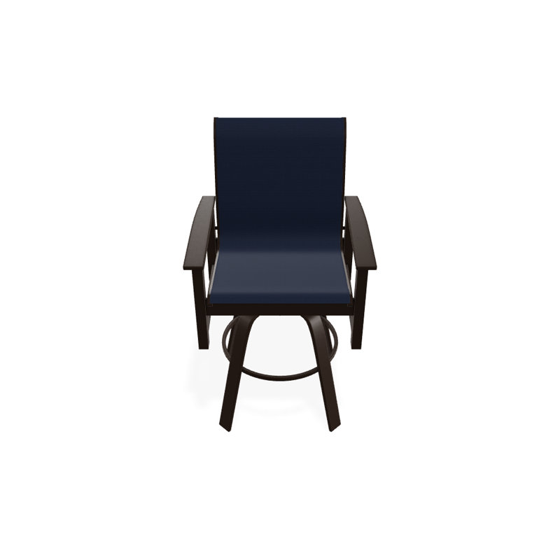 Fauteuil pivotant à hauteur de barre Leeward MGP, Bleu marine 13D Sunbrella®, Kona texturé