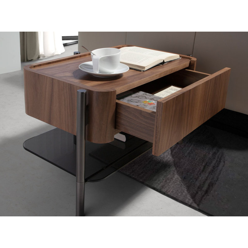 65cm W Manufactured Wood Bedside Table