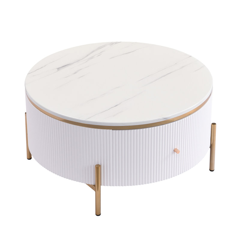 Table basse moderne avec 2 grands tiroirs de rangement Modern (31,5 po)