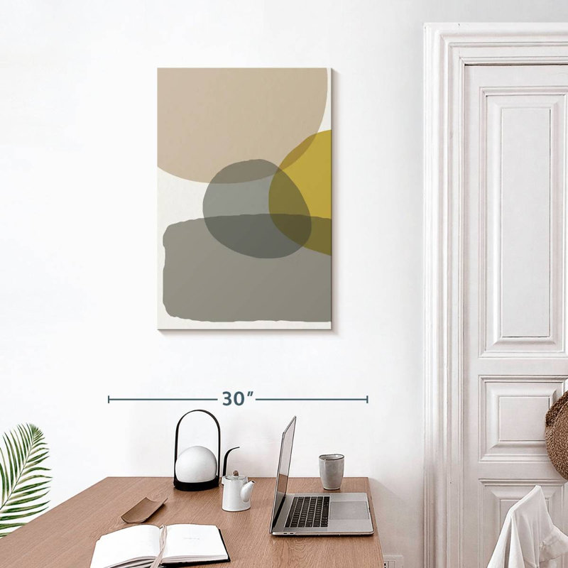 Cercles abstraits Avery Mid Century VI, H 30 po x l 20 po