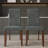 Brown Wooden Dining Chair With Velvet Cover-2011609391