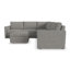 Canapé modulaire rembourré à accoudoirs larges avec repose-pieds 6 pièces Flex-124389694-124389695