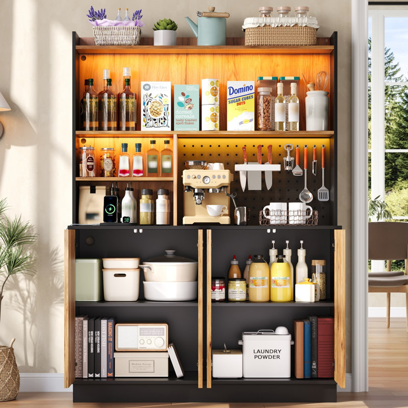 160cm Kitchen Pantry, Natural