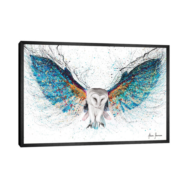 Opulent Night Owl by Ashvin Harrison - Wrapped Canvas Print, 101.6 cm H x 66.04 cm W, Black Framed