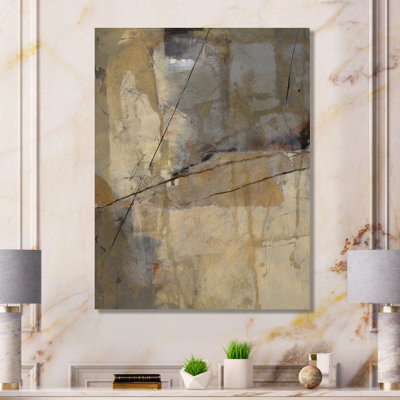 «Geometric Cream Block I», reproduction d'art sur toile tendue