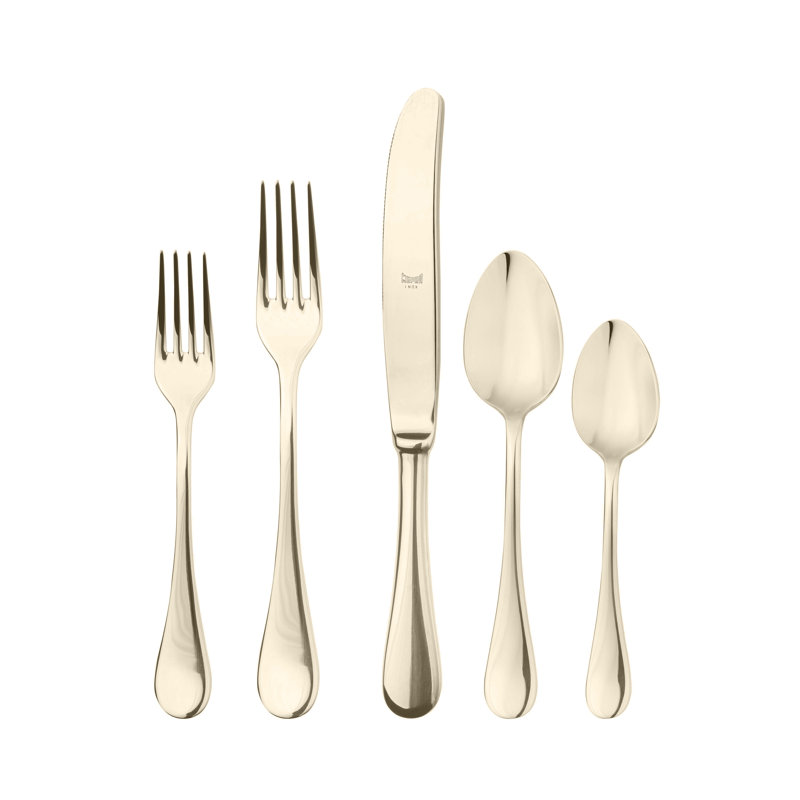 Brescia 20 - Piece Stainless Steel Flatware Set - Service for 4, Champagne