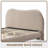 Mallow Upholstered Platform Bed, Solid Wood Leg with Curved Headboard