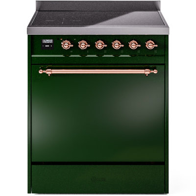 ILVE Nostalgie II Series 30 inch Induction Range with 4 Induction Elements (Solid Door)