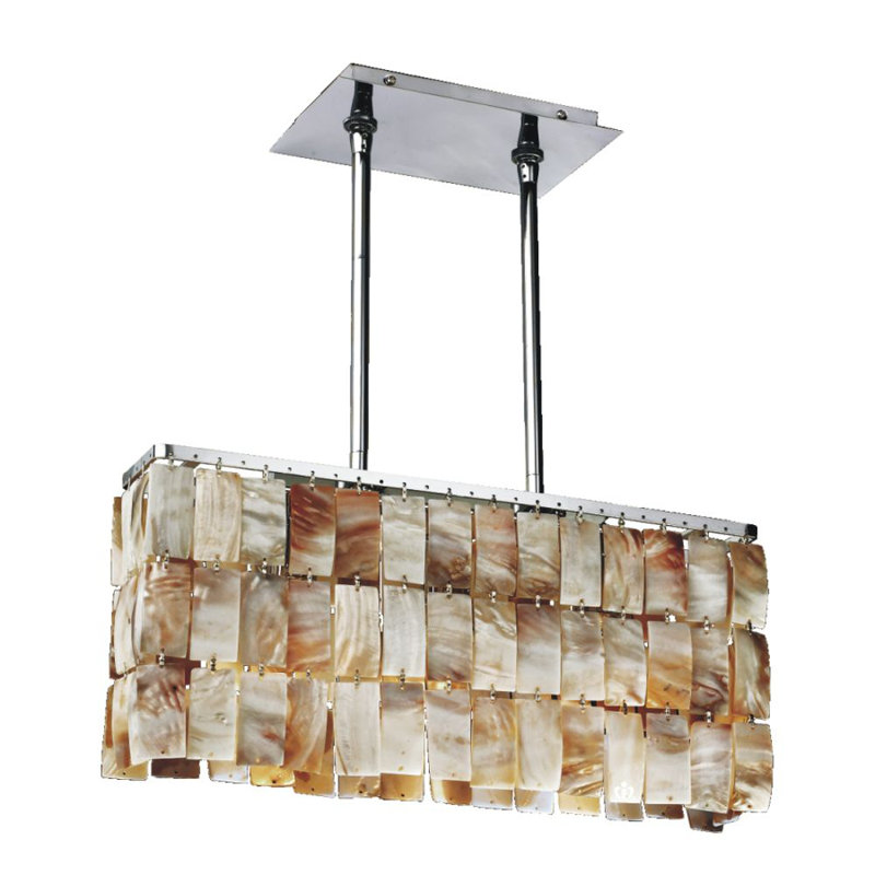 Luminaire suspendu linéaire pour îlot de cuisine 3 lumières Granton