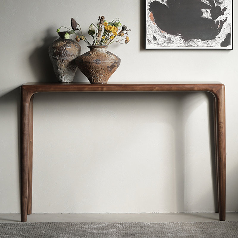 Modern and simple brown console table, 35.40" H x 47.20" W x 13.80" D