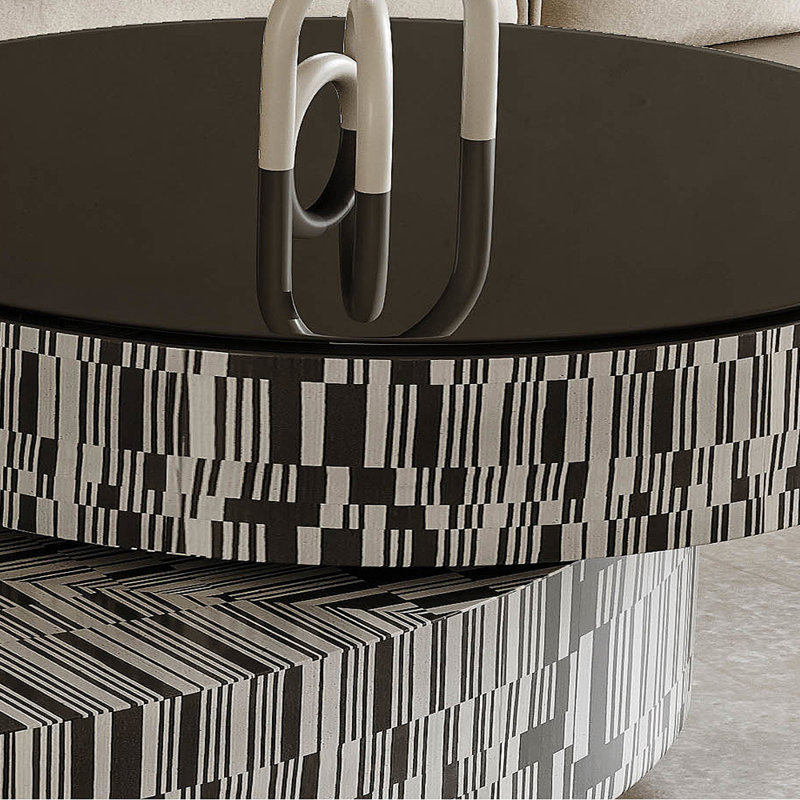 Table basse rotative ovale minimaliste italienne