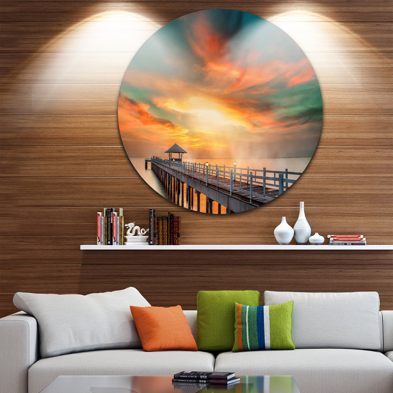«Wooden Pier», impression, H 30 po x l 40 po x P 1,5 po, Métal