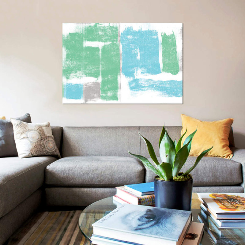 « geo ii », impression sur toile, H 12 po x l 18 po x P 1,5 po, Pas de tapis, Toile tendue